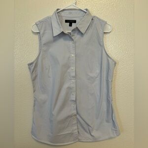 Banana Republic | Sleeveless Blouse | Blue/White Stripe | Size 12